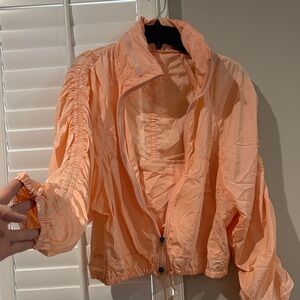 Free People Light Orange/pink Bomber Jacket